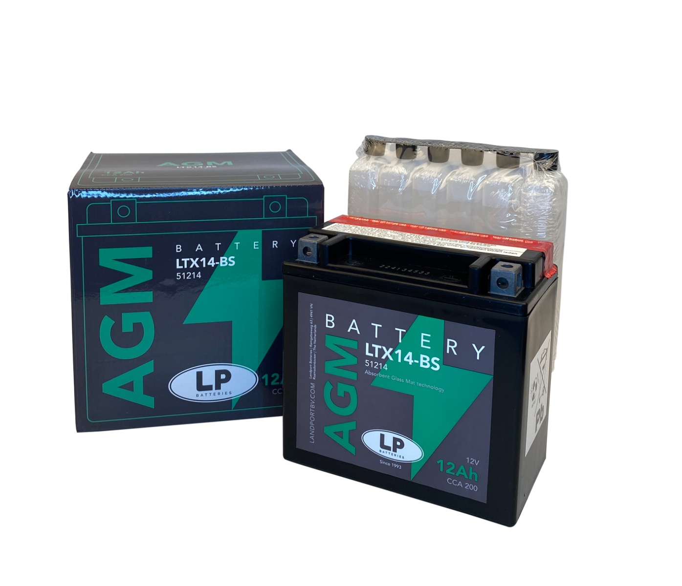 Accu Landport YTX14-BS AGM (12V/12A)