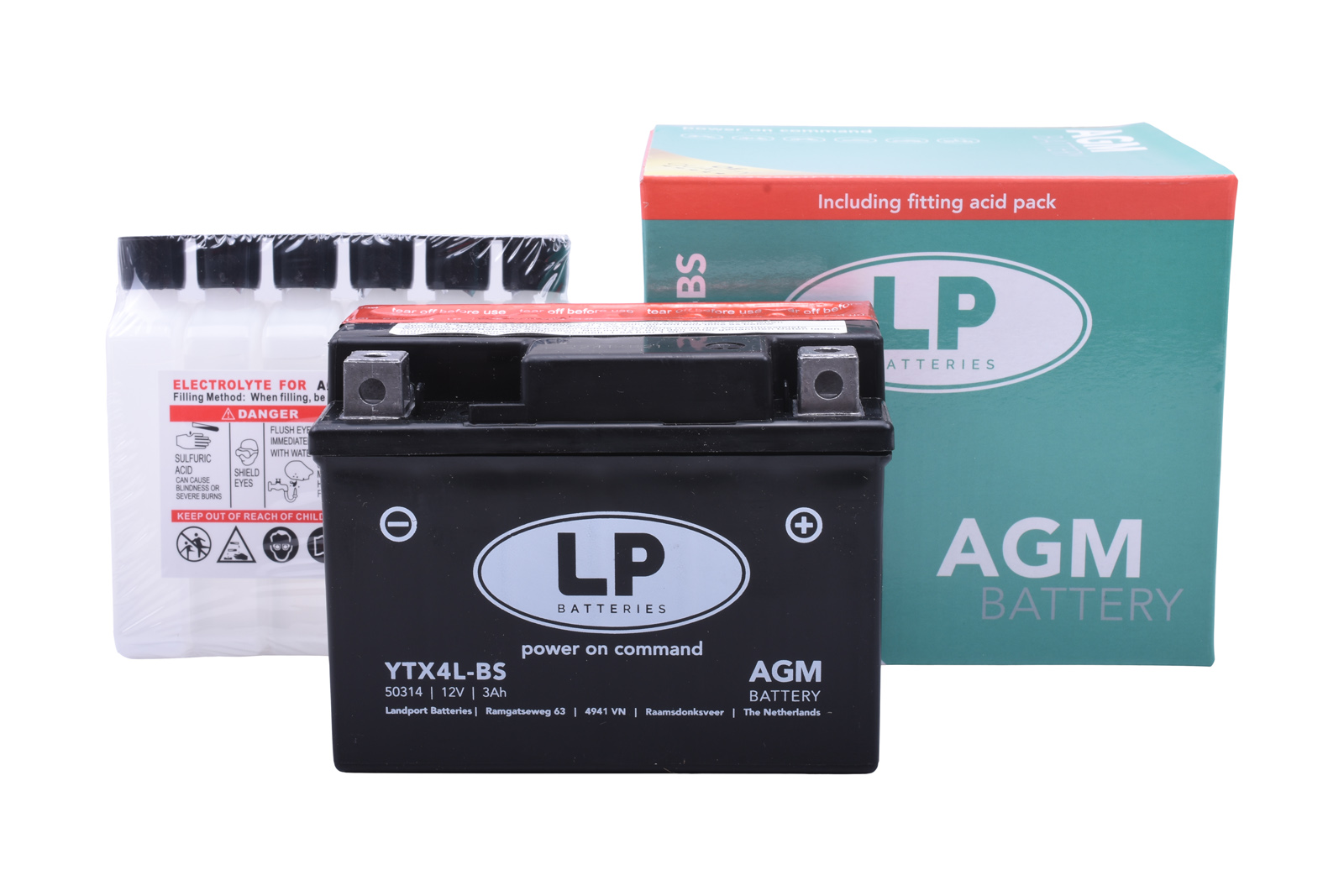 Accu Landport YTX4L-BS AGM (12V/3A)