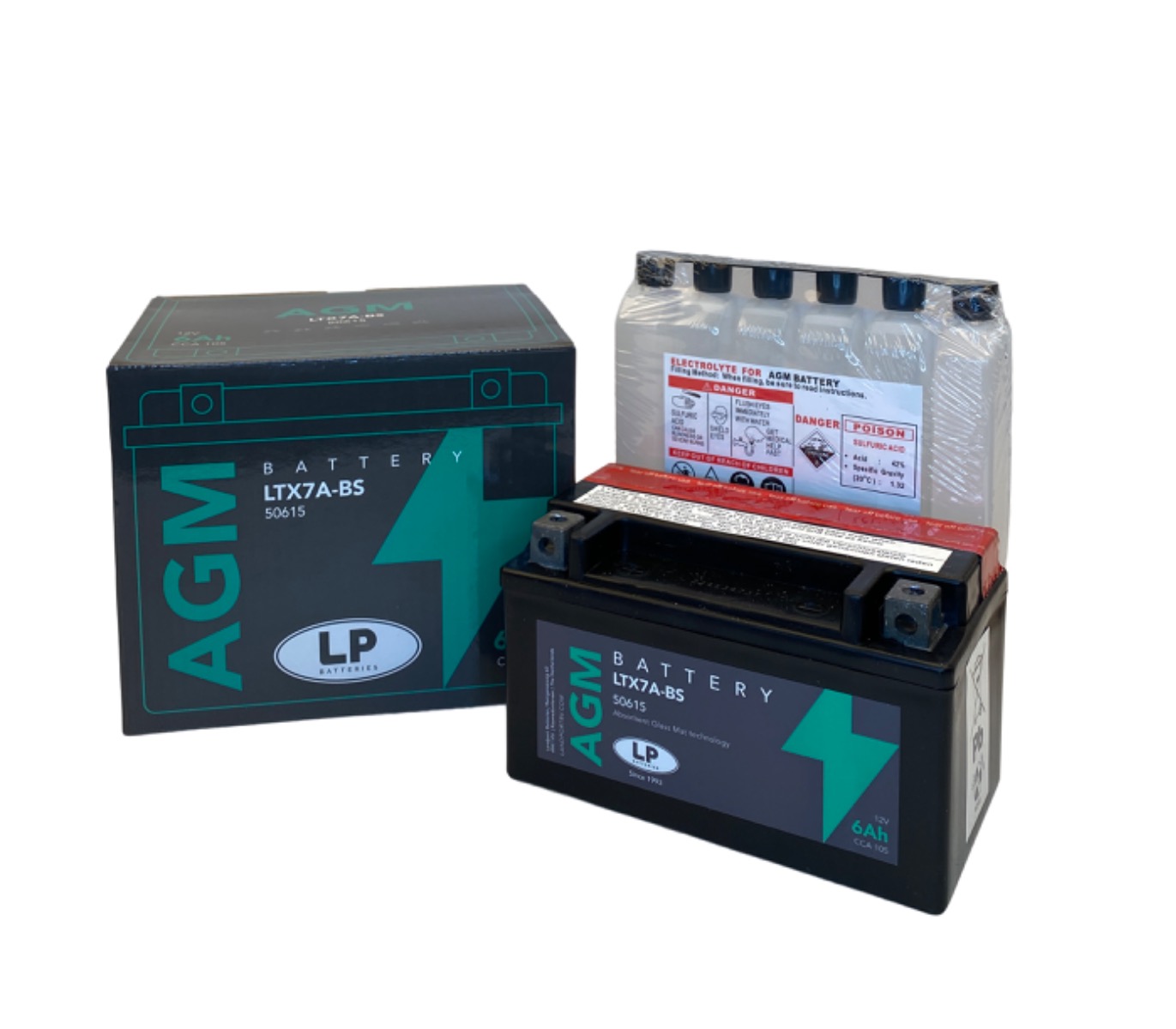 Accu Landport YTX7A-BS AGM (12V/7A)