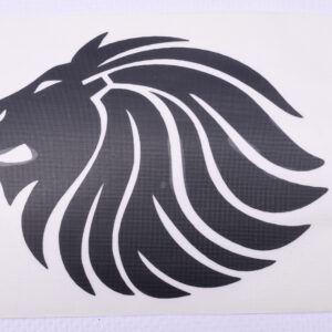 98.072400 STICKER LION 9CM ZWART TRIBEL