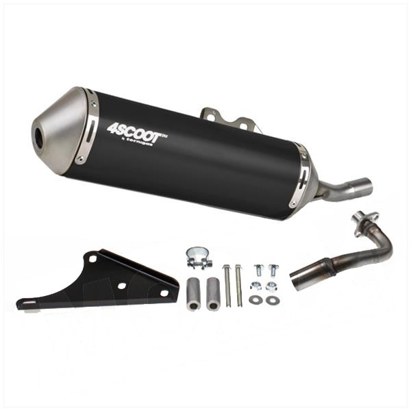 Uitlaat Tecnigas 4SCOOT Black | Kymco Agility 50cc 4T / GY6