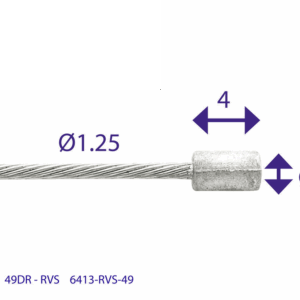 Gaskabel Binnen Elvedes Ton RVS 49-draads (6413RVS-49)