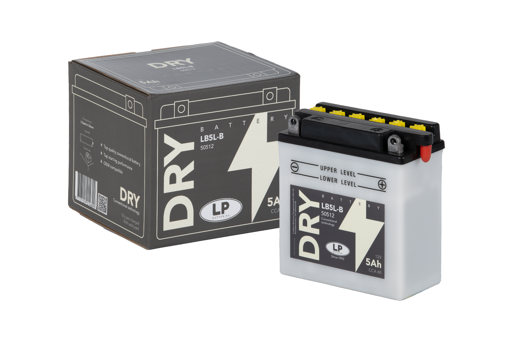 Accu Landport YB5L-B DRY (12V/5A)
